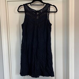 Xhilaration Navy Lace Sleeveless Mini Dress